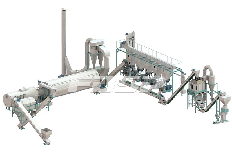 時産4-6トンのパーム廃棄物バイオマス造粒生産ライン
